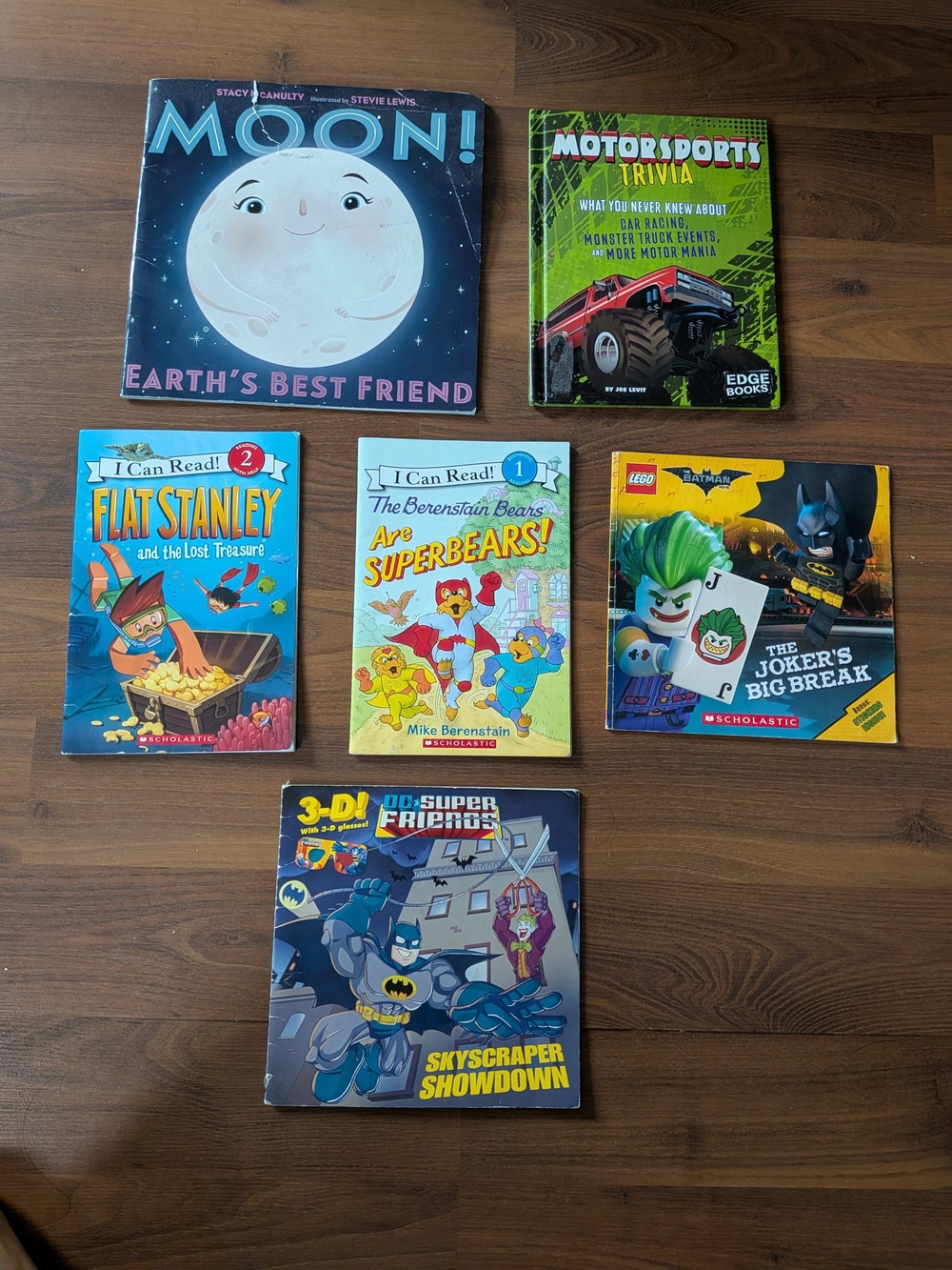Lot Of 6 Pcs Assorted Kids Books - Collection (Blue, Green, Yellow)